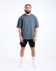 BOXRAW Sparring Club Oversized T-Shirt - Men'S M Bxrw-Spclt [Washed Charcoal] (Type A)