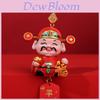 Traditional Car Pendant Resin Lucky God Rearview Mirror Decor For New Year Celebration