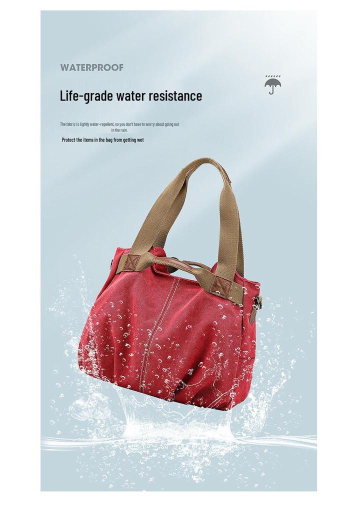 Sac bandoulière et sac à main décontracté en toile style coréen rétro 2026 pour femmes