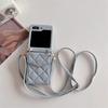 Crossbody Mirror Wallet with Card Holder Phone Case for Samsung Galaxy Z Flip 6 5 4 3 Flip6 Flip5 Flip4 Flip3 5G Leather Cover