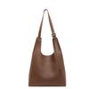 New Simple Shoulder Bucket Bag Daily Commute Retro Texture Tote Fashion Tote Bag