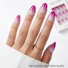 Hochwertige tragbare künstliche Nägel im Mandel-Nude-French-Stil – mittellange und lange Nagelspitzen