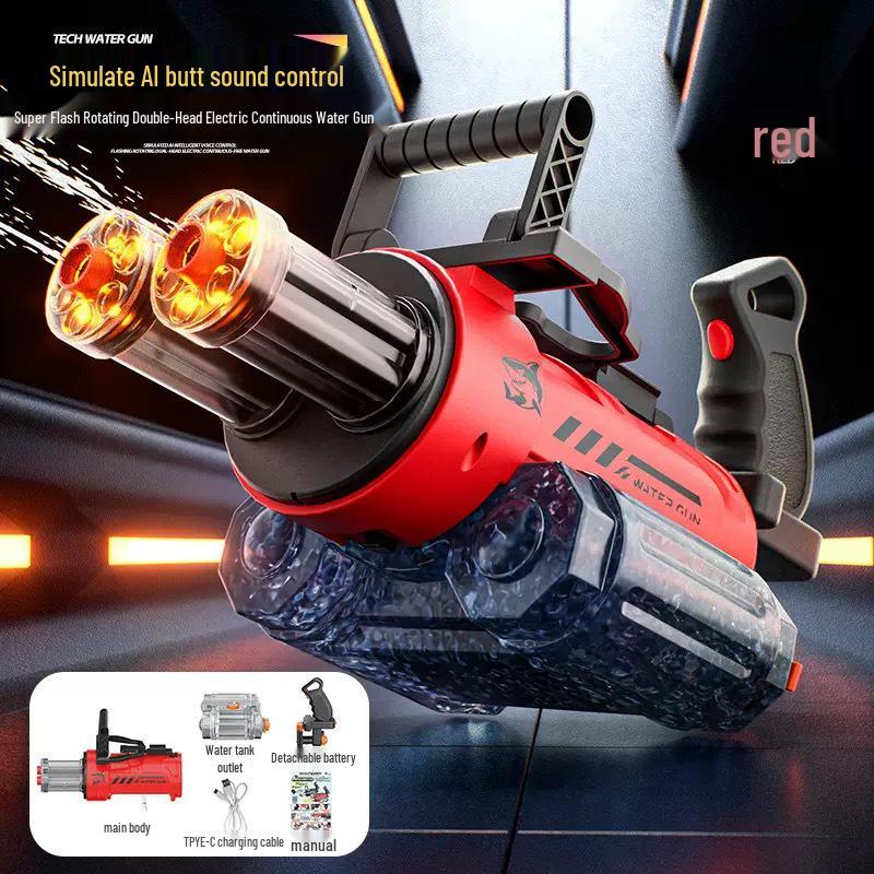 Children s Double Barrel Electric Water Gun Backpack - High Pressure, Long Range Black Technology