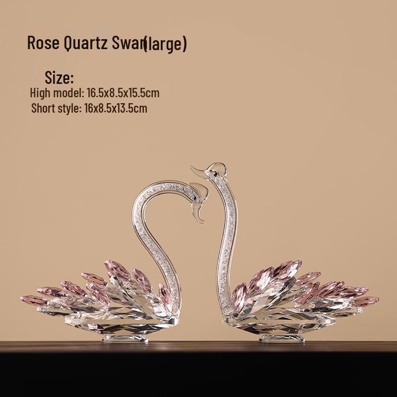 Swan Crystal Wedding Souvenir - Elegant Decor Gift for Couples & Friends