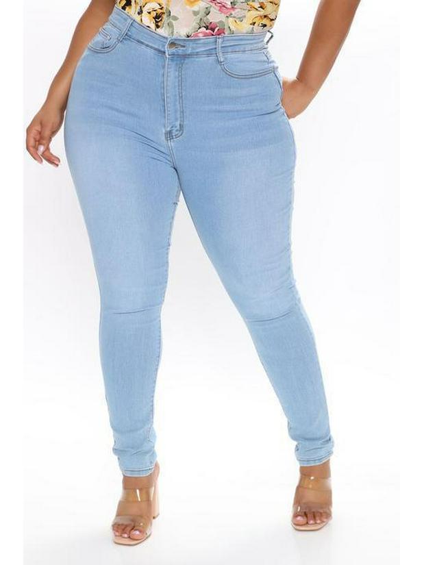 Damen Slimming High-Waist Stretch Bleistiftjeans