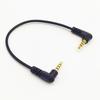 20cm Kurzes Audiokabel mit vergoldeten 3,5mm Steckern Doppelt abgewinkelte Leitung für Kopfhörer