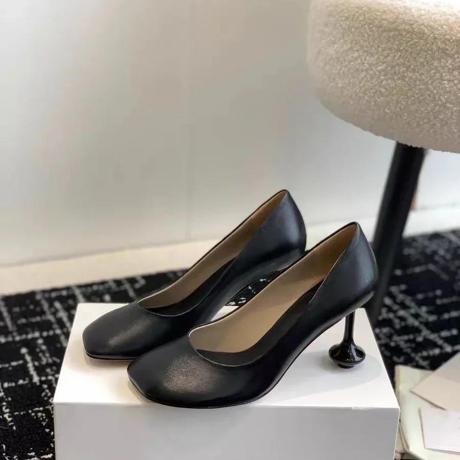 Fashion Simple Temperament, Shallow Mouth Single Shoe for Women, 2025 Summer New Round Toe Mary Jane High Heels