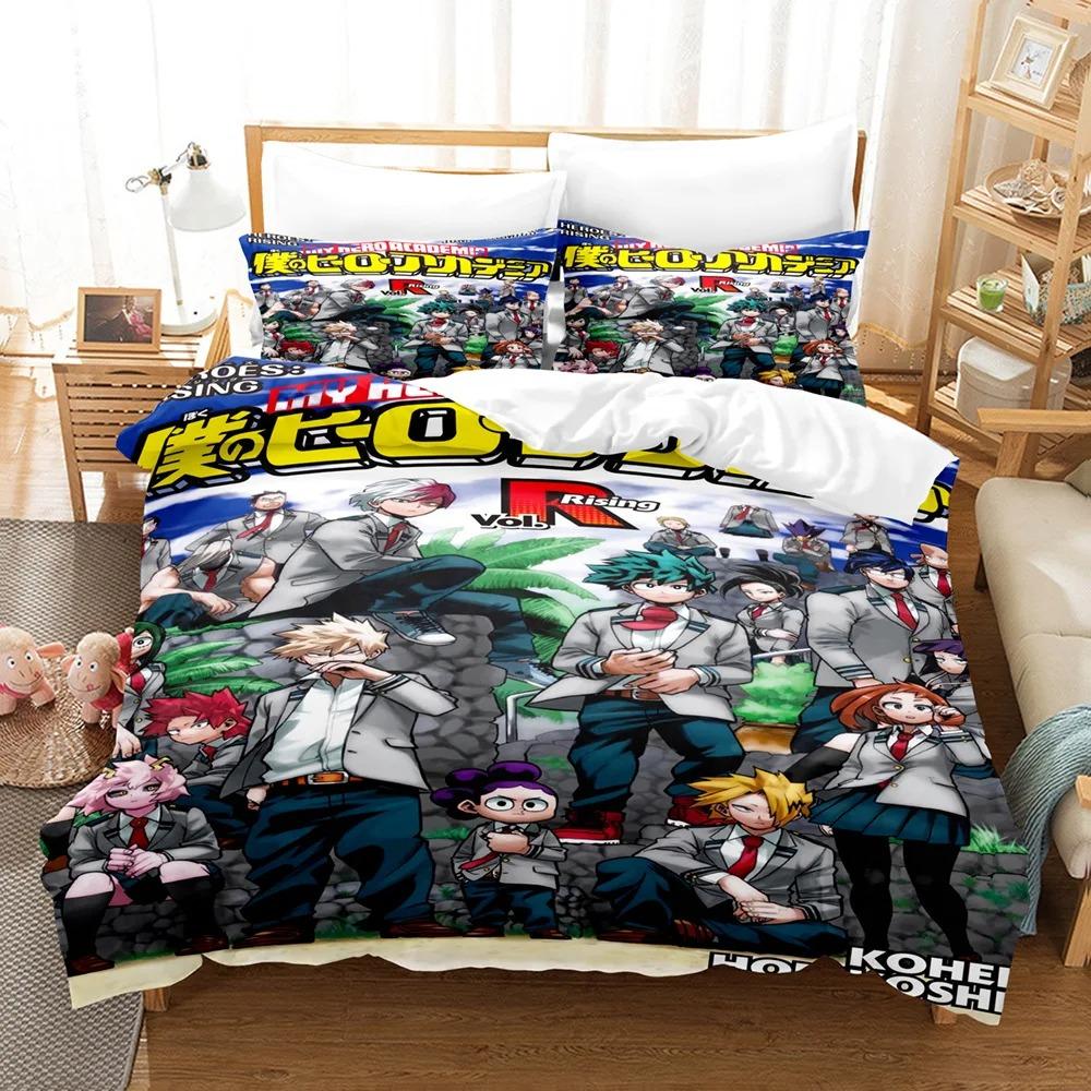 My  Hero Academia Bedding Set Japan Anime Comfortable Quilt Cover Single Double Queen Twin Full Size Duvet Cover Teens Bed Linen