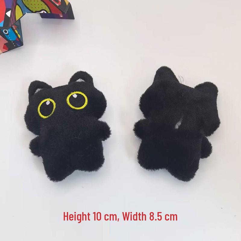 Black Cat Plush Keychain - Cute Ornament & Creative Doll for Girls