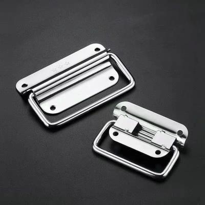 Stainless Steel Handle Cabinet Drawer Handle Silver Folding Simple Door Handle Durable Wooden Box Handle Furniture Accessories