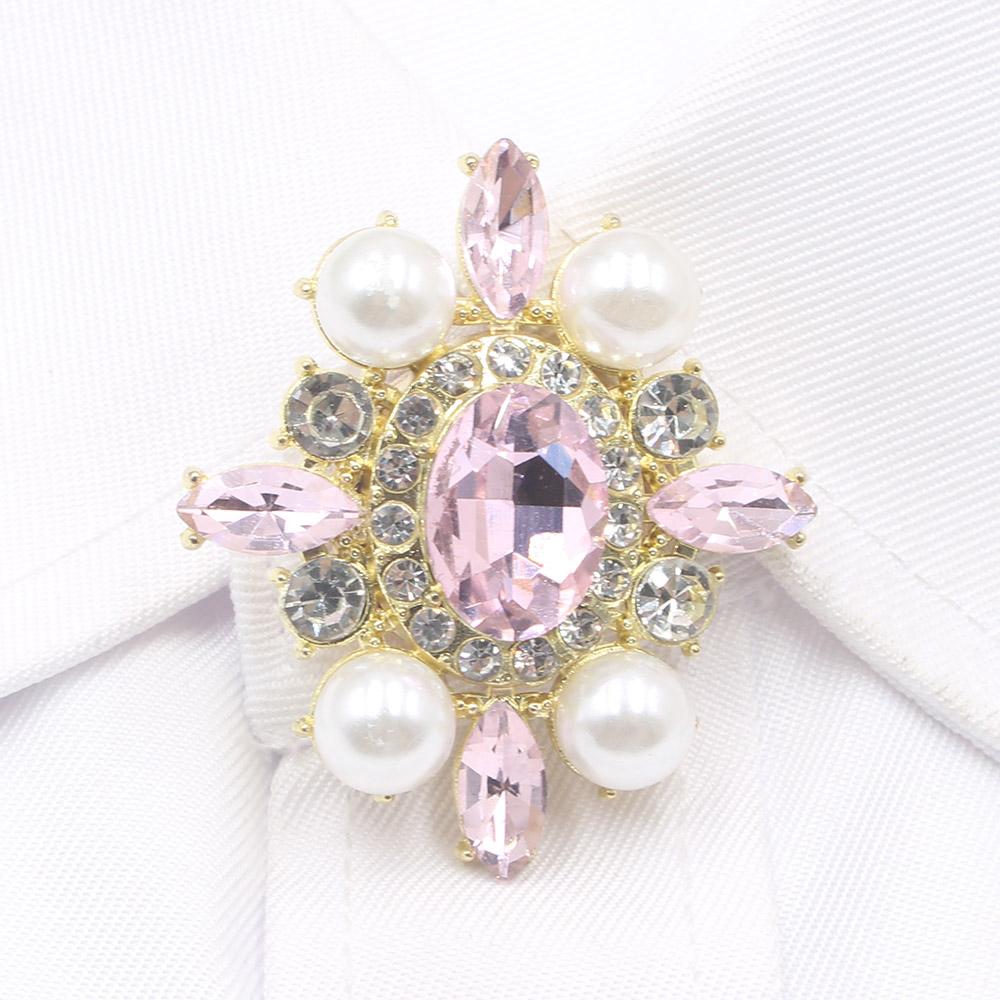 New 1pcs35 * 40MM Pearl Water Diamond Glass French Shirt Cufflink Set DIY Simple Cufflink Wedding Clothing Accessories
