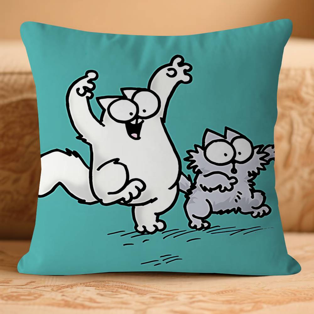 S-Simons Cartoon C-Kat Kissenbezug Kissenbezug Polsterung Sofa Zierkissen Heimdeko Kissenbezug