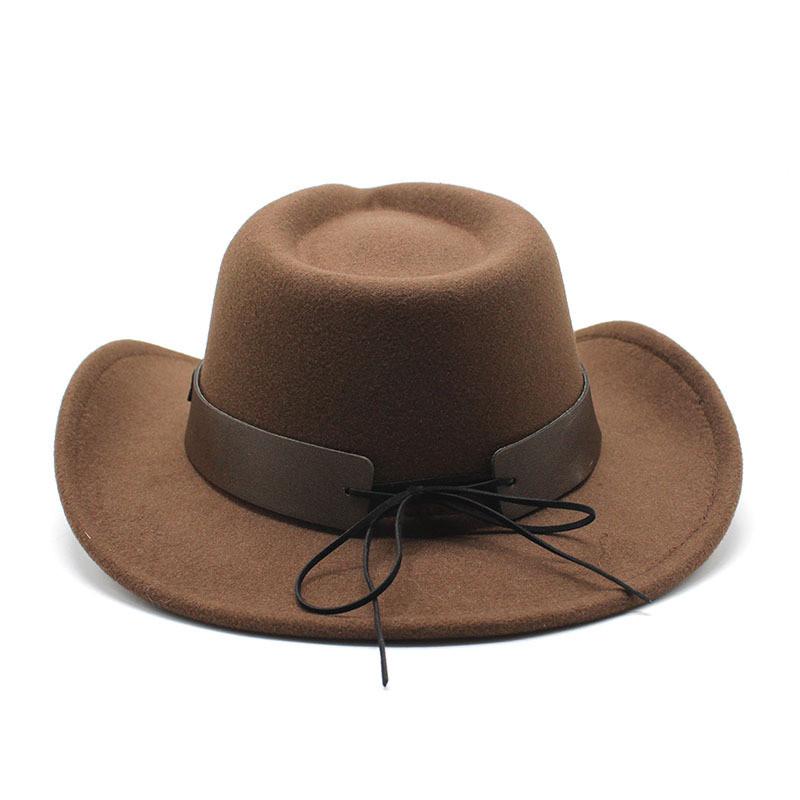 Western Cowboy Hat For Men And Women Made Of Wool Felt With Sun Protection And Breathability
