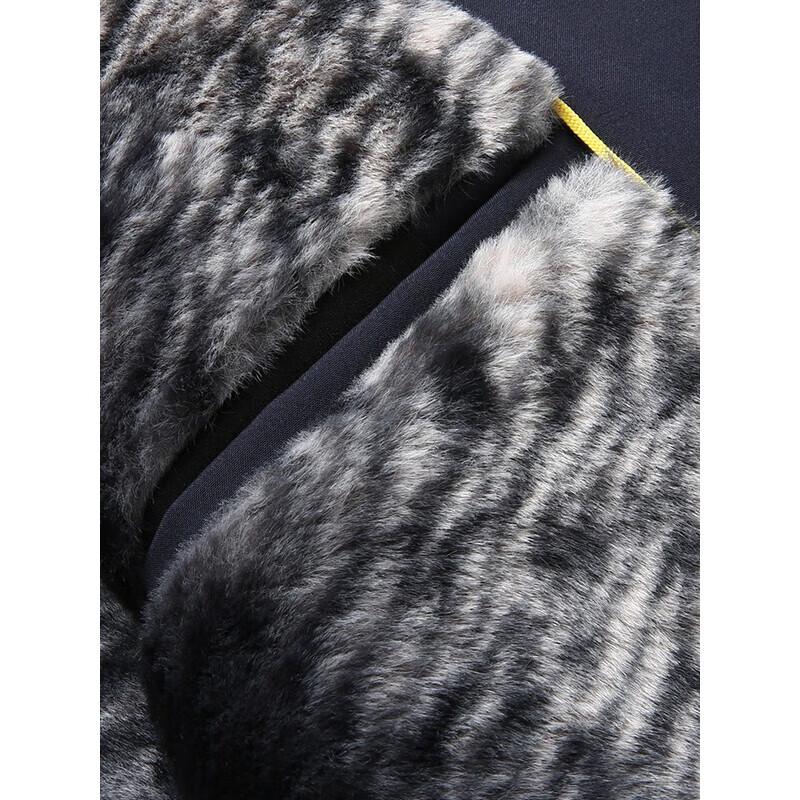 ROMON Men's Fleece-Lined Lapel Jacket