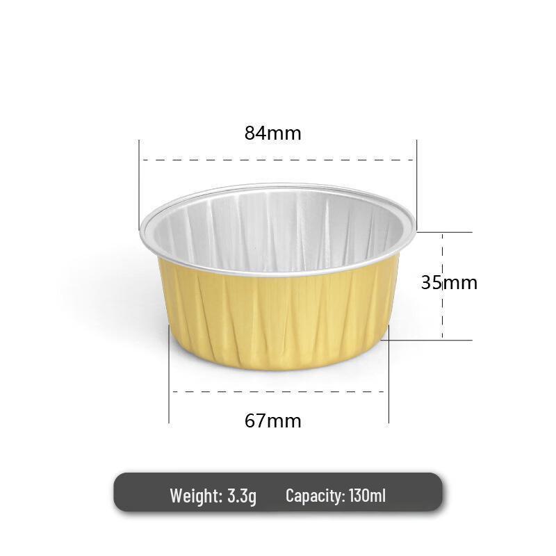 ZISIZ Cow Print Baking Pudding Aluminum Foil Cups with Lids