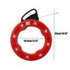 New Fiberglass Fish Tape Reel Puller Conduit Ducting Rodder Pulling Wire Cable Red Ducting Rodder Pulling Wire Cable Puller Nylon Fiberglass +ABS