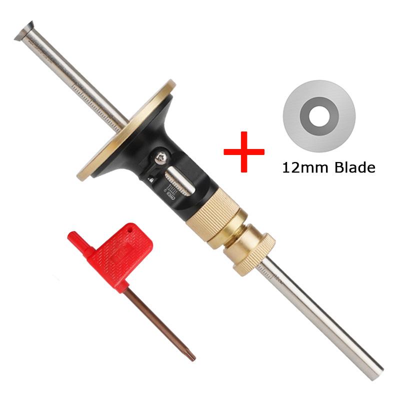 European Woodworking Marking Gauge with Carbide Blade and Fine-Tuning Capability