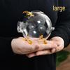Mini Golden Bean Borosilicate Glass Piggy Bank & Wishing Bottle