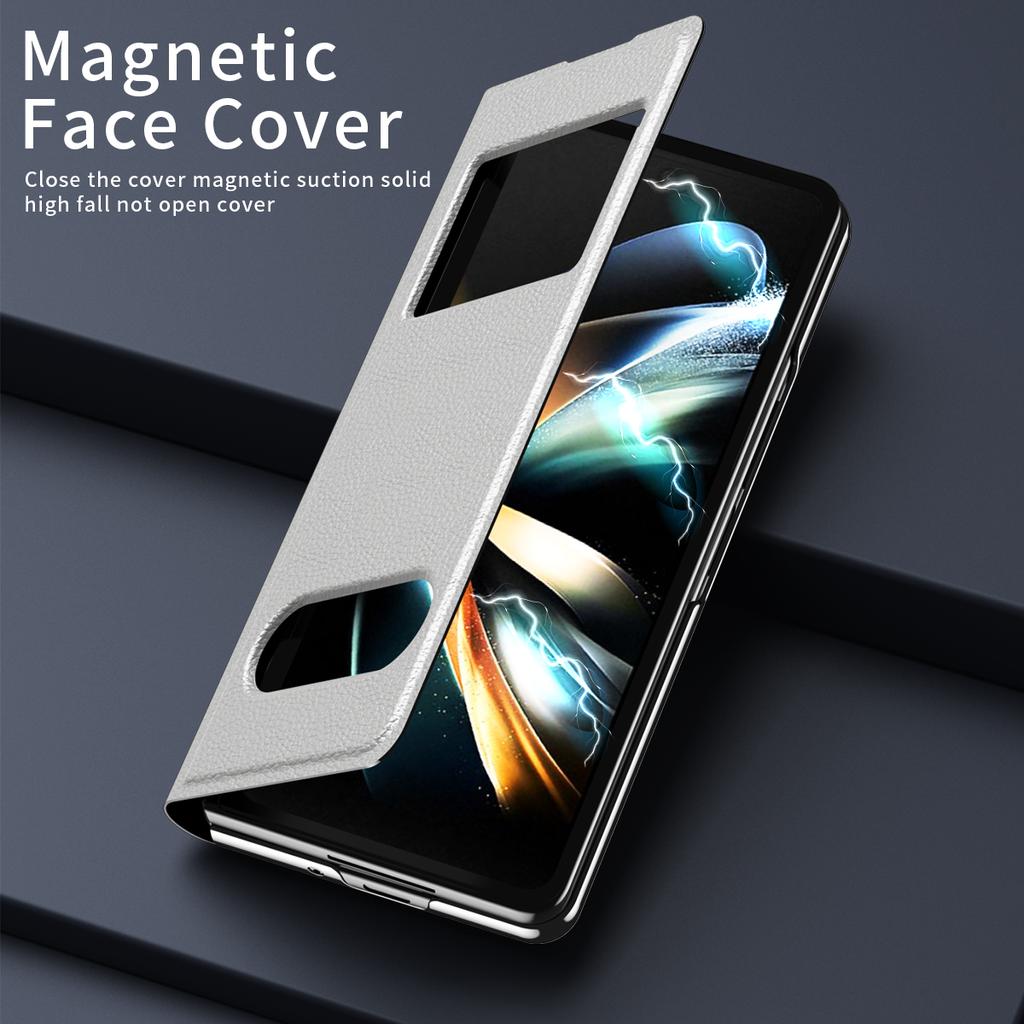 Anti-Shock Business Stand Kožené pouzdro Coque pro Samsung Galaxy Z Fold4 Fold 3 Fold 3 Fold 4 2 5g Zfold4 Slim Cover