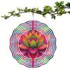 10 Inch Bohemian Metal Wind Spinner Chime for Outdoor Garden Decor Rotating Two Way Hanging Gift for Mom Christmas