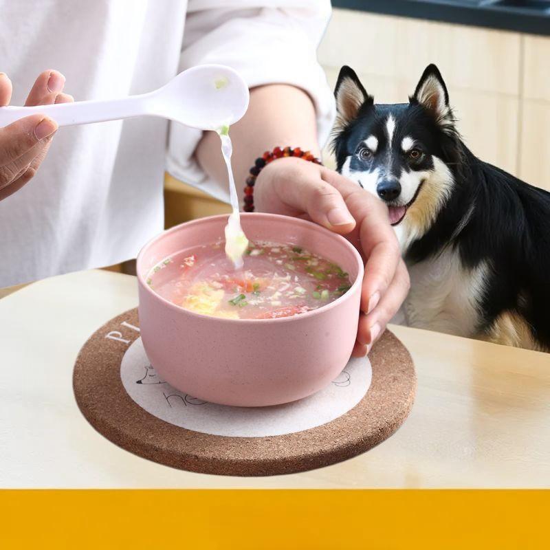 Versatile Lightweight Food Bowl - Solid Colored Wheat Straw Material for Home Kitchen