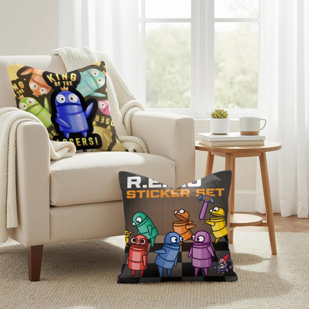 Horrible Games RREPOS Cushion Cover Natural Linen Organic Fabric DoubleSided Printing Couch Pillow Covers Home Decor