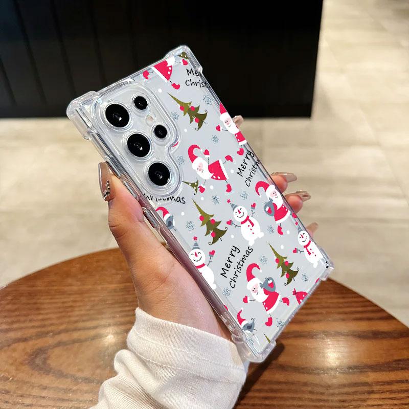 

Phone Case A56 5G For Samsung Galaxy A56 A55 A36 A26 A52 A35 A34 A25 A24 A12 A17 A16 A07 A06 5G Clear Cover Merry Christmas Cute Galaxy A12 5G