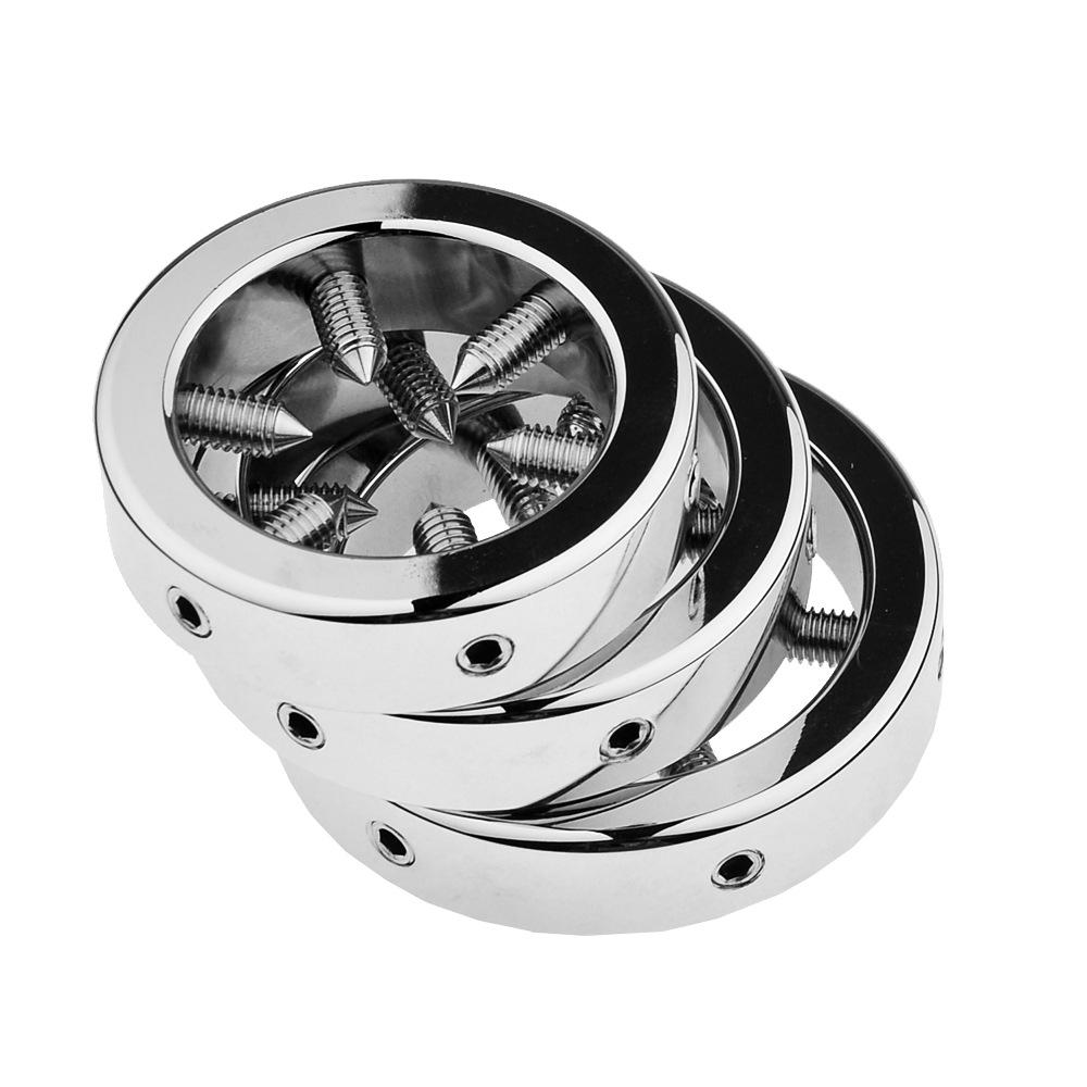 Sexleketøy for voksne Pungenheng Penisring Metall Rustfritt stål Hanebur Strekkøvelse Mannlig onanileketøy