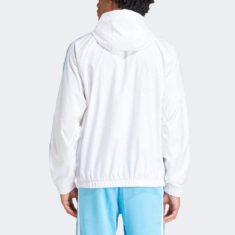 adidas Argentina Team Three-Stripe Colorblock Long Sleeve Hooded Jacket IU2138