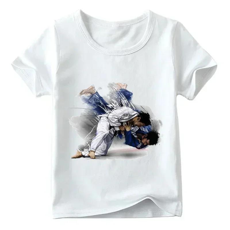 Ich und Deine erste Lektion ist kostenlos T-Shirt Karate Jiu-jitsu Judo T-Shirts Lustige Kleidung Grafik T-Shirts Herrenbekleidung Streetwear