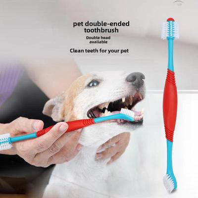 Double-Head Pet Toothbrush for Dogs & Cats - Oral Cleaning Tool