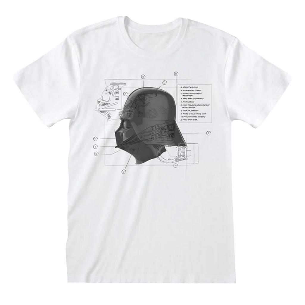 STAR WARS Unisex Adult Mask Diagram T-Shirt