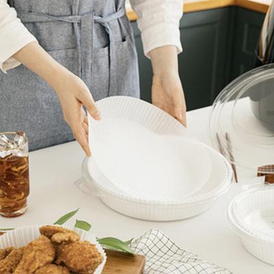 אייר פרייר נייר חד פעמי תוחם Non-Stick Mat Steamer מחצלות אפייה נייר עגולות