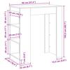 Bar Table with Shelf Sonoma Oak 95x47x103.5 cm Engineered Wood