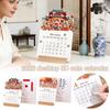 Wooden Detachable Base 2026 Desktop Calendar Chinese New Year DIY Monthly Planner Date Display Standing Calendar