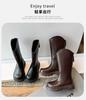Girls two cotton boots winter 2025 new children's high boots velvet girls Martin boots medium and older children's long boots