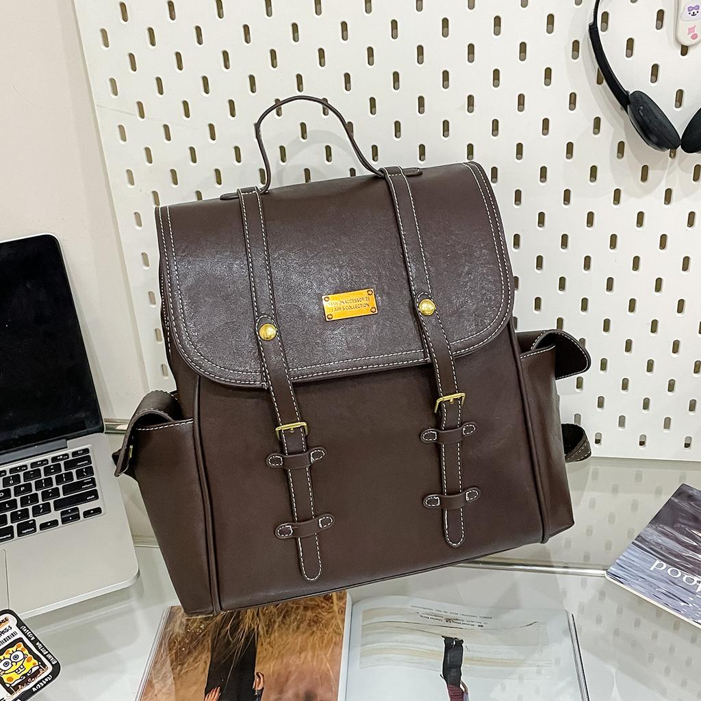 Retro Versatile Backpack Premium Backpack Female Couple Large Capacity Crossbody Casual Commuter Bag