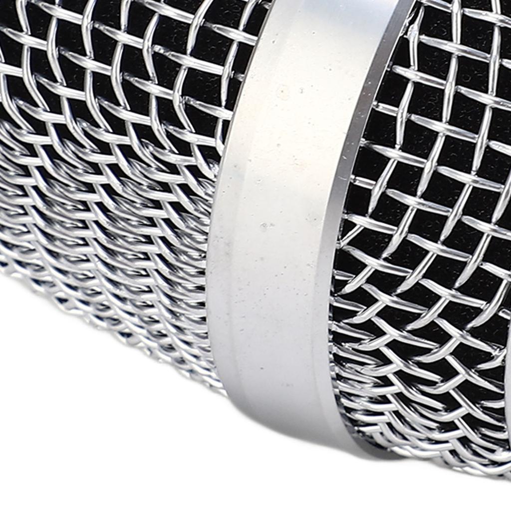 Ball Head Mesh Microphone Grille Silver Microphone Head Replacement for Baier 780 790 for Weida M3 M5 Silver