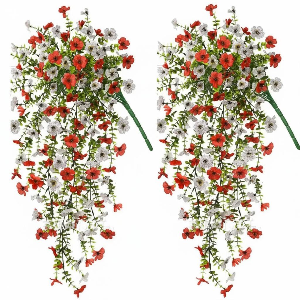 Artificial Flowers Rattan Morning Glories Vines Outdoor Wedding Wreath Bridal Arch Home Room Yard Festival Decor Garden Party