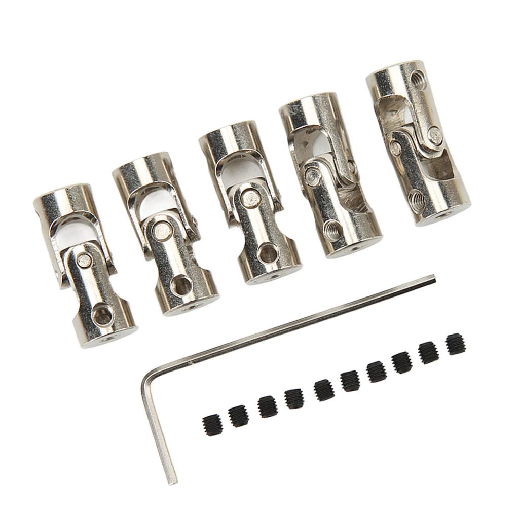 5PCS 3mm Universal Joint Shaft Coupling High Strength Steel 2 Section Universal Joint Coupling Connector for RC Car Boat