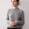Women's Pure Cashmere Half-High Neck Sweater - Versatile Long Sleeve Knit Pullover