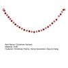 Christmas Velvet Bow Garland Decoration Pre-Strung Red White Ball Ornament Home Office Bedroom Xmas Tree Mantel Fireplace Shelf Indoor Holiday Decor