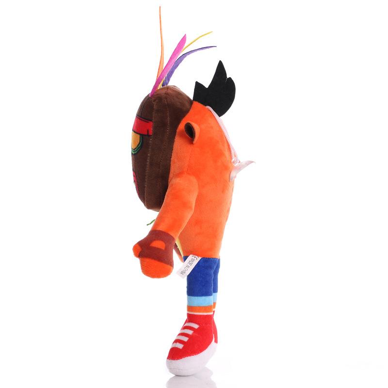 Game Crash Bandicoot Plush Toy Stuffed Animal Cartoon Wolf Aku Aku Plushie Soft Doll Children Birthday Halloween Christmas Gift