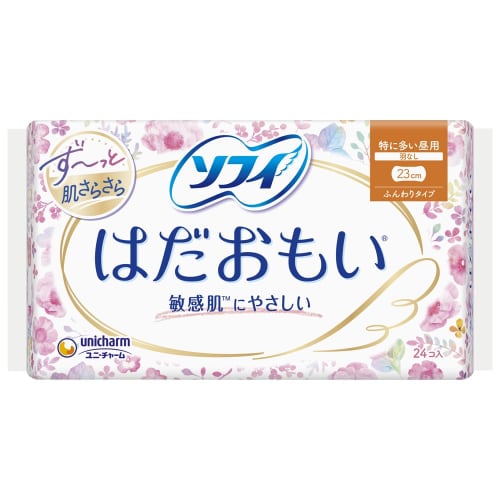 

Sofy Hadaomoi Daytime Use for Heavy Flow, Wingless, 23cm, 24 count (unicharm Sofy)