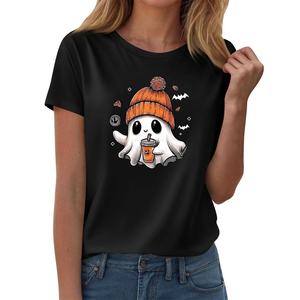 Women's T-shirts, Women's Short-sleeved Tops, Summer Fashion Round Neck Casual Stylish Shirts, Tunic Tops