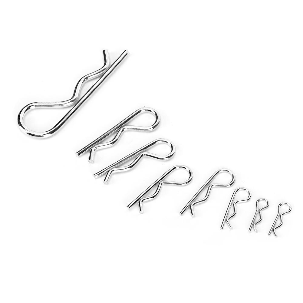 125 STÜCKE Rostschutz Kohlenstoffstahl Haarnadel Anhängerkupplung Halte R-Clip Splint-Set Korrosionsbeständig