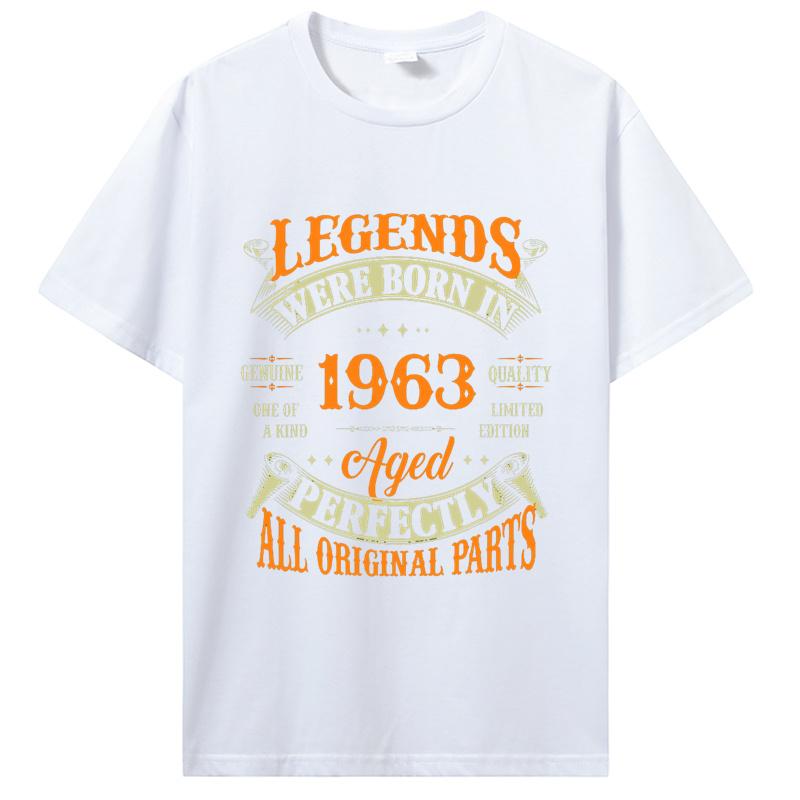 Birthday Vintage 1963 Old Gifts Vintage T-Shirts Summer Graphic Tshirt Streetwear Clothing Oversized Tshirt