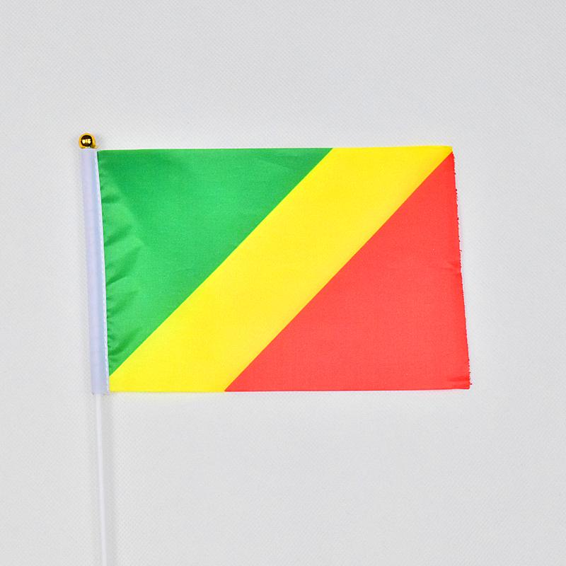 Republic of the Congo 10pieces of 14*21cm hand-waving flags