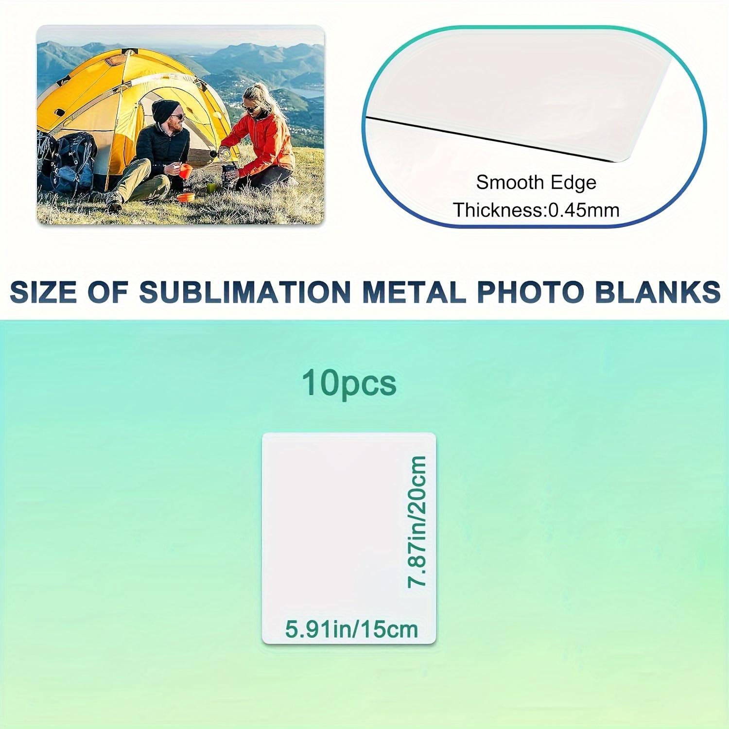 

10 шт. Алюмінієві сублімаційні металеві фотобланки, металева сублімаційна пуста табличка товщиною 0,45 мм. Бланк для фотографій 5.91×7.87in/15×20cm