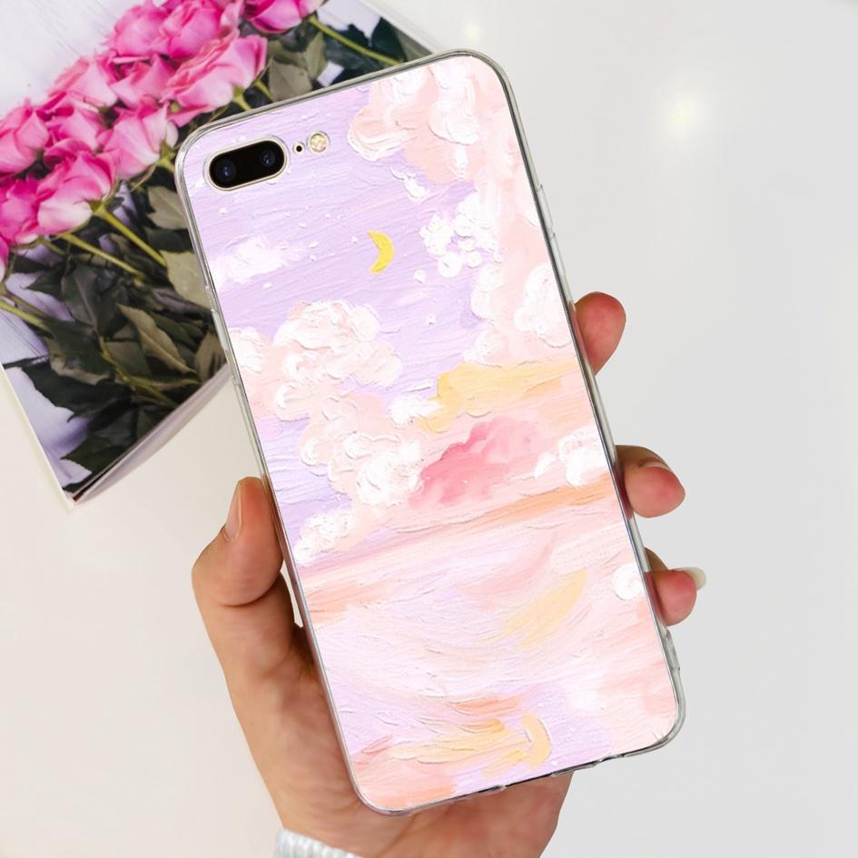 Case For Apple iPhone 7 8 Plus Cover Cute Butterfly Flower Silicone Soft Funda Protector Coque For iPhone 7 8 7plus 8plus Bumper